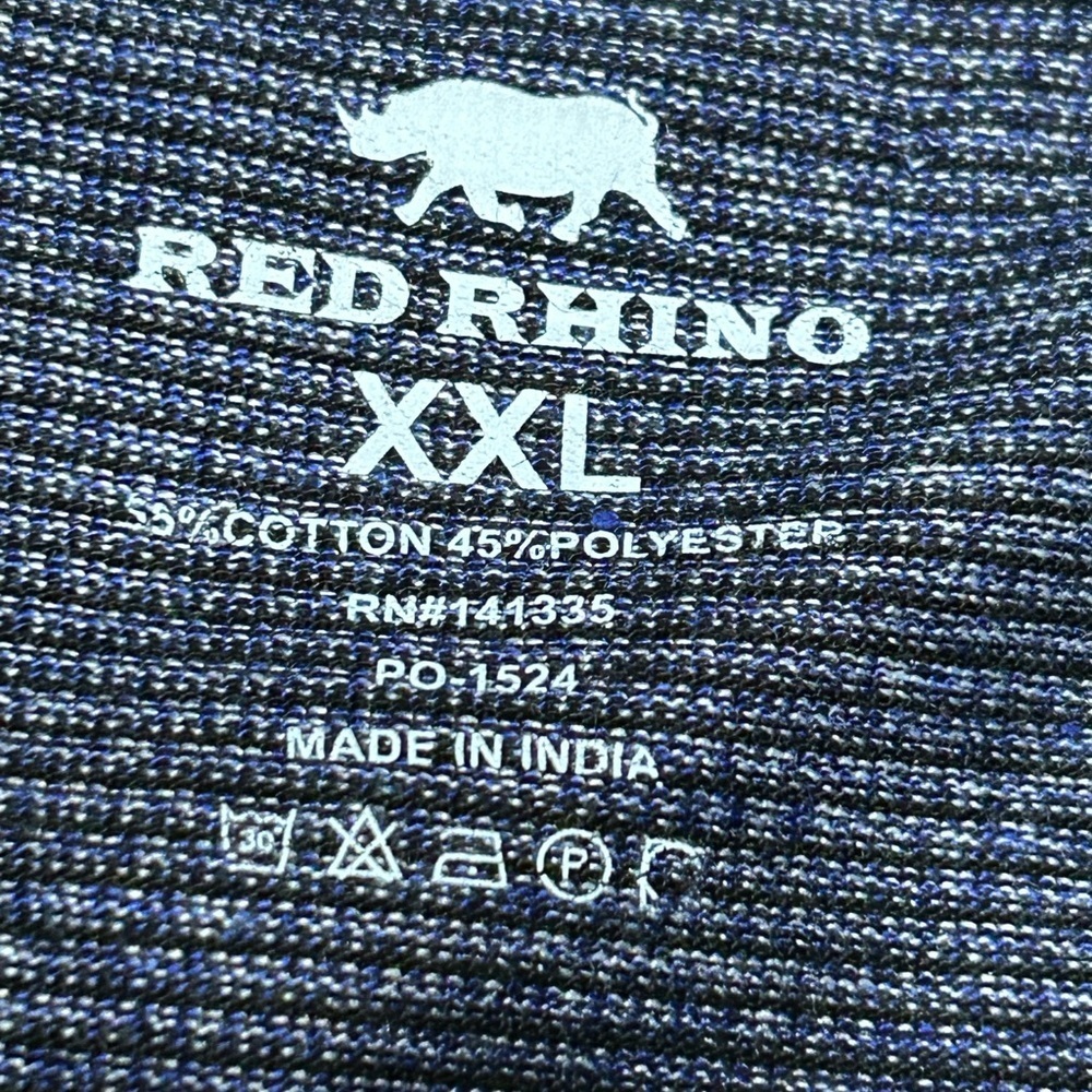 Red Rhino Classic Men’s Blue Colorblock Polo Shirt - Picture 6 of 6